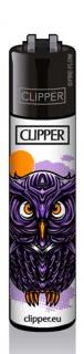 Clipper zapaľovače Owls Varianty: Sova Purple