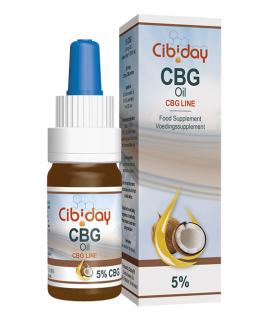 Kokosový 5% CBG olej od firmy Cibiday Balenie: 10 ml