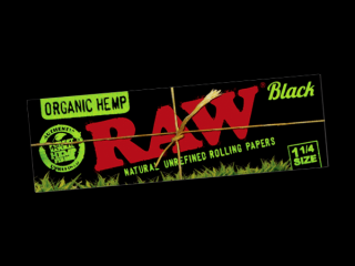 Krátke cigaretové papieriky RAW Black Organic 1 1/4