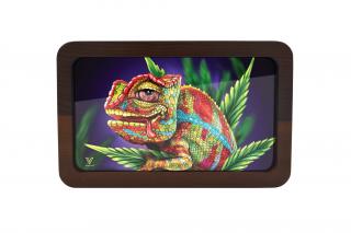Prémiový sklenený podklad Chameleon v drevenom rámčeku