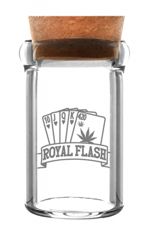 Sklenená schovávačku Royal Flash