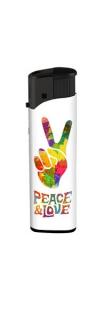 Spotrebná zapaľovač B! Flame Hippie Clipper motív: Peace