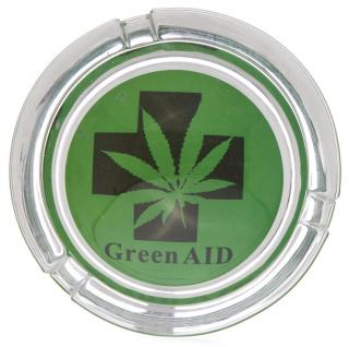 Stredná sklenený popolník - konopný dizajn Varianty: Popolník aid