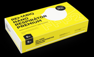 České nano respirátory Rehabiq Premium FFP2 s účinnosťou 12 hodín, 5 ks