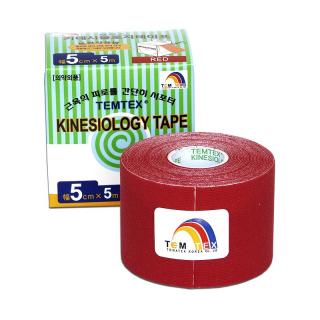 TEMTEX kinesio tape Classic, červená tejpovacia páska 5cm x 5m