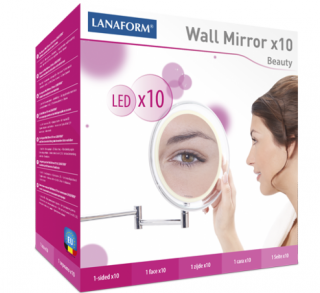 Kozmetické zrkadlo na stenu s LED osvetlením Lanaform Wall Mirror X10 (Kozmetické zrkadlo)