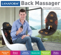 Lanaform Back Massager : vyhrievanie + vibrovanie (Masážne podložky)