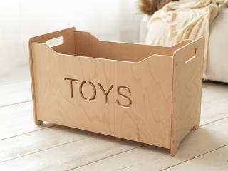 Box na hračky TONI Variant: Maxi, Zvolte farbu: Prírodné drevo