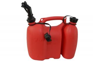 Plastový kanister Mini 3,5 l / 1,5 l (IT-25100) (Kombinovaný plastový kanister na benzín a olej, vrátane nalievacieho hrdla)