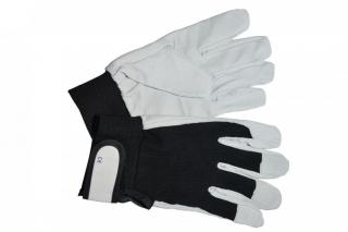 Pracovné rukavice s úpletom (Robustné kožené rukavice s nastaviteľnou manžetou zápästia)