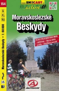 154 MORAVSKOSLEZSKÉ BESKYDY cykloturistická mapa 1:60t SHOCart