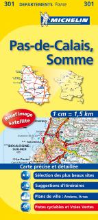 301 Pas-de-Calais, Somme (Francúzsko) 1:150tis local mapa MICHELIN