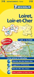 318 Loiret, Loit-et-Cher 2016 (Francúzsko) 1:150tis local mapa MICHELIN