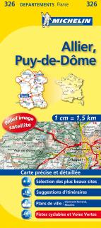 326 Allier, Puy-de-Dôme 2016 (Francúzsko) 1:150tis local mapa MICHELIN