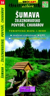 34 Šumava-Železnorudsko, Povydří, Churáňov turistická mapa 1:50t SHOCart