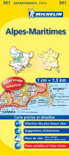 341 Alpes-Maritimes 2016 (Francúzsko) 1:150tis local mapa MICHELIN
