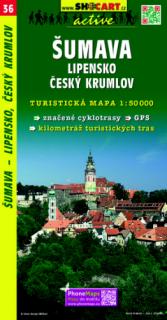 36 Šumava - Lipensko, Český Krumlov turistická mapa 1:50t SHOCart