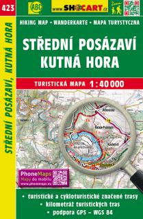 423 Stredné Posázavie, Kutná Hora turistická mapa 1:40t SHOCart