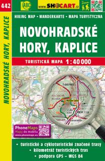 442 Novohradské hory, Kaplice turistická mapa 1:40t SHOCart