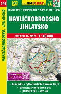446 Havlíčkobrodsko, Jihlavsko turistická mapa 1:40t SHOCart
