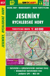 457 Jeseníky, Rychlebské hory turistická mapa 1:40t SHOCart