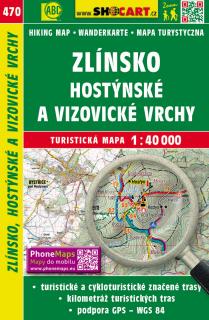 470 Zlínsko, Hostýnske a Vizovické vrchy turistická mapa 1:40t SHOCart