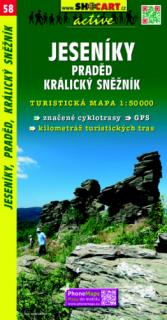 58 Jeseníky, Praděd, Kralický Sněžník turistická mapa 1:50t SHOCart