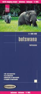 Botswana 1:1mil skladaná mapa RKH (skladaná mapa na syntetickom papieri)