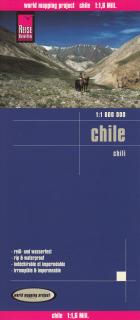 Čile (Chile) 1:1,6mil skladaná mapa RKH (skladaná mapa na syntetickom papieri)