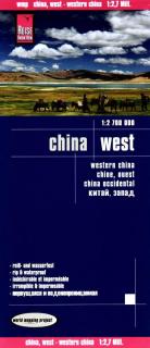 Čína západ (China west) 1:2,7mil skladaná mapa RKH (skladaná mapa na syntetickom papieri)