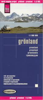 Grónsko (Greenland) 1:1,9mil skladaná mapa RKH (skladaná mapa na syntetickom papieri)