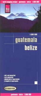 Guatemala, Belize 1:500tis skladaná mapa RKH (skladaná mapa na syntetickom papieri)