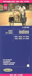 India 1:2,9mil skladaná mapa RKH (skladaná mapa na syntetickom papieri)