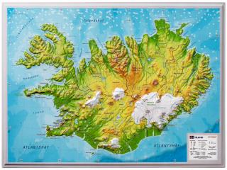 Island (Iceland) reliéfna 3D mapa 29x38,5cm