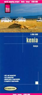 Keňa (Kenya) 1:950tis skladaná mapa RKH (skladaná mapa na syntetickom papieri)