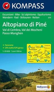 KOMPASS 075 Altopiano di Piné, Val di Cembra, Val dei Mocheni 1:35t turist mapa (oblasť Talianska - Tirolsko, Benátsko, Furlansko)