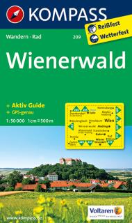 KOMPASS 209 Wienerwald 1:50t turistická mapa