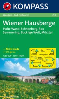KOMPASS 210 Wiener Hausberge, Schneeberg, Rax, Semmering 1:50t turistická mapa
