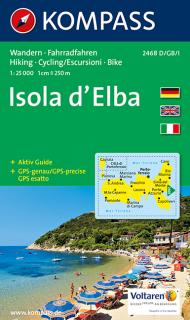 KOMPASS 2468 Isola d´Elba 1:25t turistická mapa (oblasť Ligúria, Toskánsko, Abruzzo - Taliansko)
