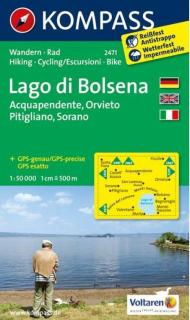 KOMPASS 2471 Lago di Bolsena 1:50t turistická mapa (oblasť Ligúria, Toskánsko, Abruzzo - Taliansko)