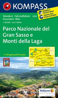 KOMPASS 2476 Parco Nazionale del Gran Sasso 1:50t turistická mapa (oblasť Umbria, Taliansko)