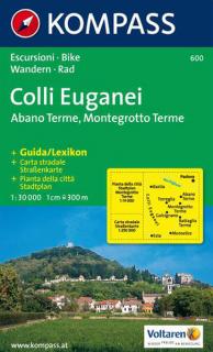 KOMPASS 600 Colli Euganei 1:30t turistická mapa (oblasť Talianska - Tirolsko, Benátsko, Furlansko)
