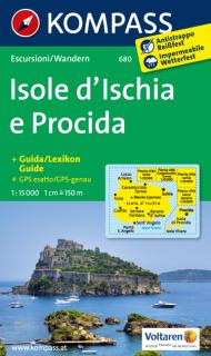 KOMPASS 680 Isole d´Ischia e Procida 1:15t turistická mapa (oblasť Neapolský záliv v Taliansku)