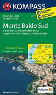 KOMPASS 692 Monte Baldo Süd,Bardolino,Garda,Torri di Benaco,Caprino Veronese 25t (oblasť Lago di Garda)