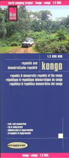 Kongo (Congo) 1:2mil skladaná mapa RKH (skladaná mapa na syntetickom papieri)