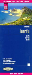 Korfu (Corfu) 1:65tis skladaná mapa RKH (skladaná mapa na syntetickom papieri)