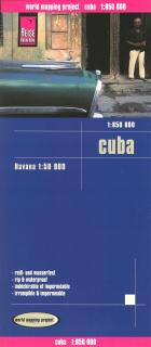 Kuba (Cuba) 1:850tis skladaná mapa RKH (skladaná mapa na syntetickom papieri)