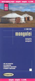 Mongolsko (Mongolia) 1:1,6m skladaná mapa RKH (skladaná mapa na syntetickom papieri)