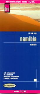 Namíbia (Namibia) 1:1,2m skladaná mapa RKH (skladaná mapa na syntetickom papieri)