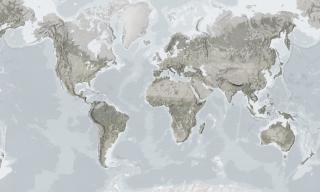 nástenná mapa Svet Black&amp;White tapeta 180x300cm / bez popiskov